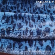 Warp Knit Leopard Print Fauxrabbit Fur Esth-963-21